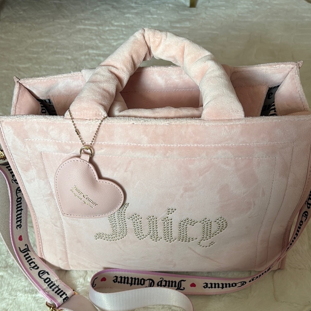 Juicy Couture Pink Velour Tote Bag